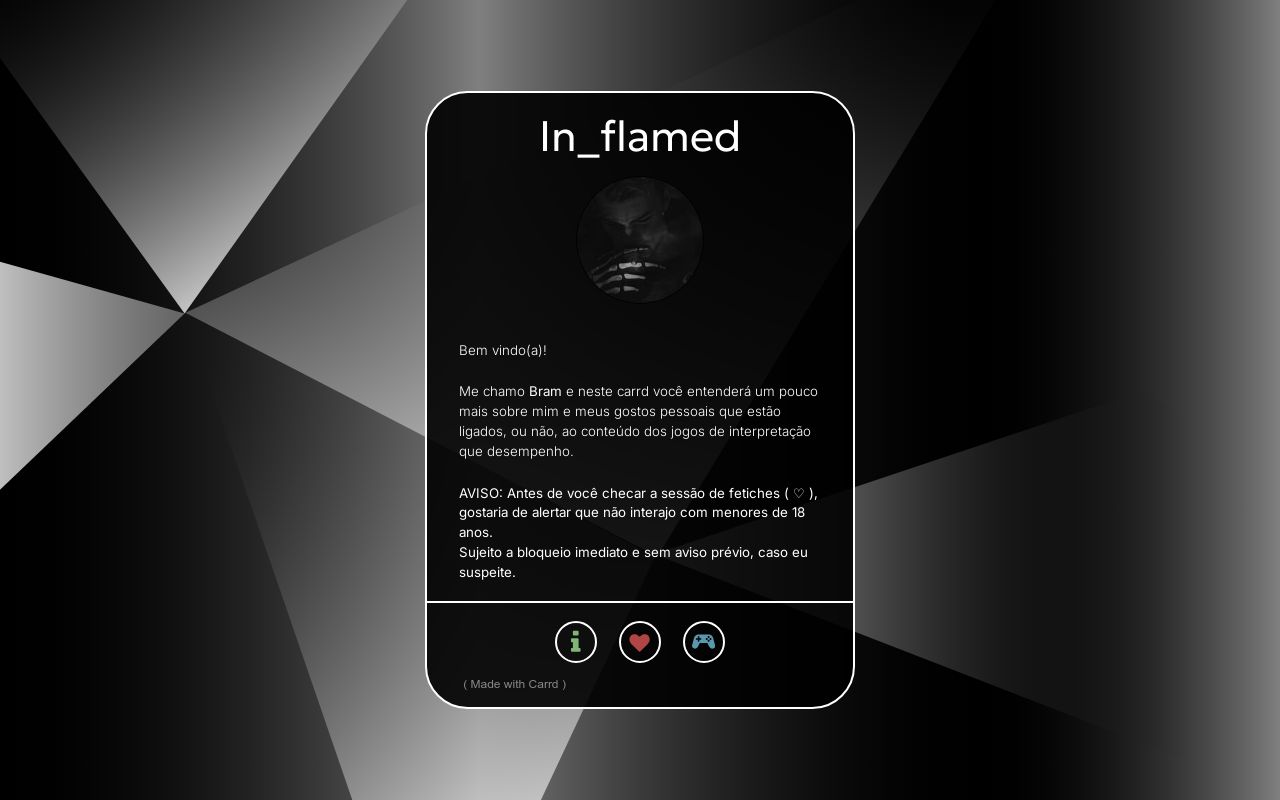 Carrd profile picture for @inflamed